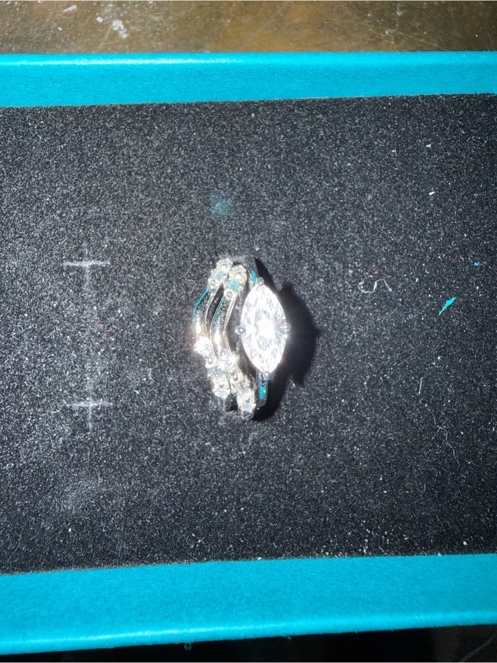 1CT Moissanite Statement Ring - Sterling Silver with Rhodium with GRA - Picture 10 of 14